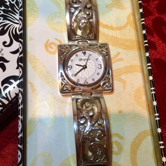 Brighton Classic Leather and Silver Watch